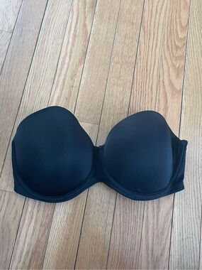 Fruit of the Loom Womens Black Underwire Strapless Padded Bra 38D
